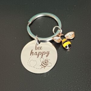 Bee Happy Keychain Set